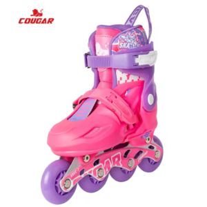 MZS887PS-QS Great Kids Skate Shoe, Full Safety kits & LED light Wheels-Pink