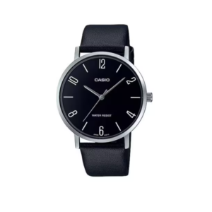 Casio MTP-VT01L-1B2UDF Men's Analog Watch with Black Leather Strap